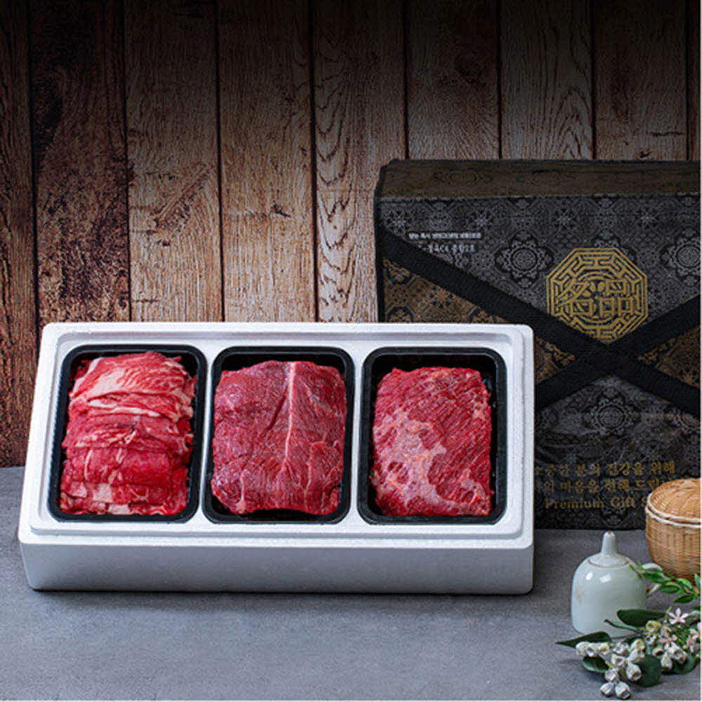 안동바른한우 1등급 한우 정육혼합 실속세트 2호 1.5kg