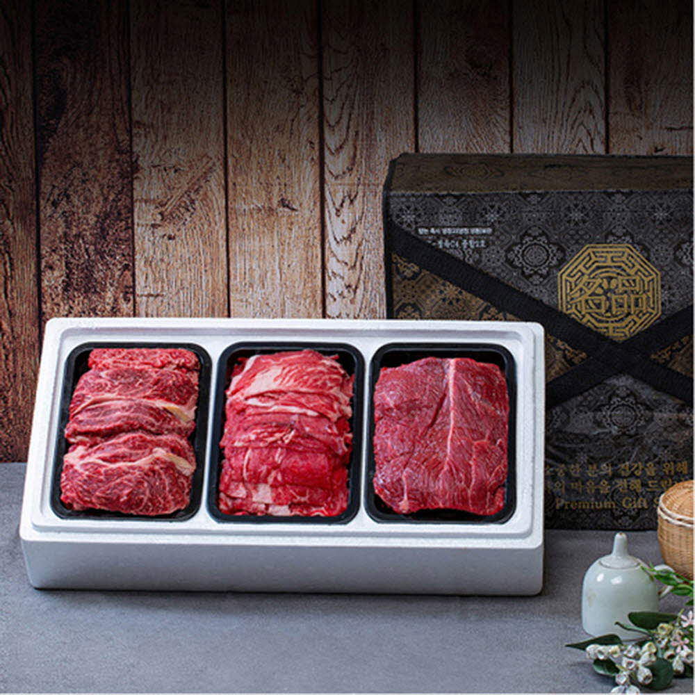 안동바른한우 1등급 한우 가족실속 세트2호 1.2kg