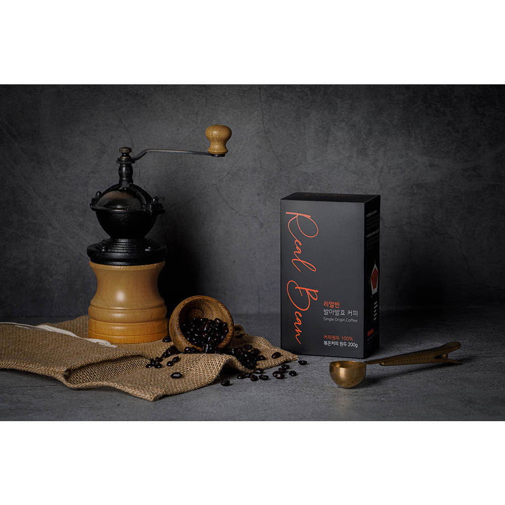 리얼빈 발아.발효 저카페인 스페셜티 원두커피 200g