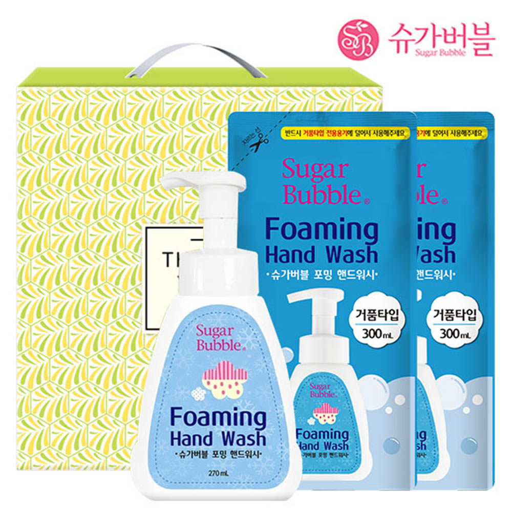 슈가버블 거품형핸드워시270펌프 300리필2P(3종)