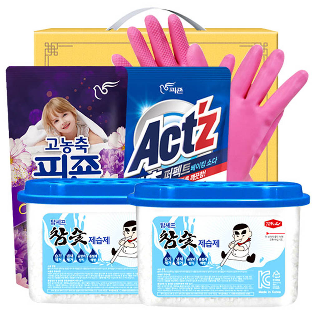 피죤 액츠 비닐고무장갑32cm 참숯제습제2P(5종)