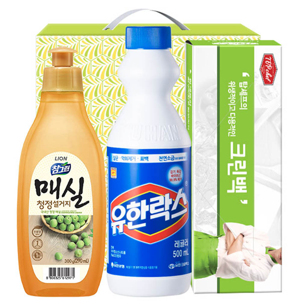 (친환경)참그린매실300용기 유한락스 크린백(3종)