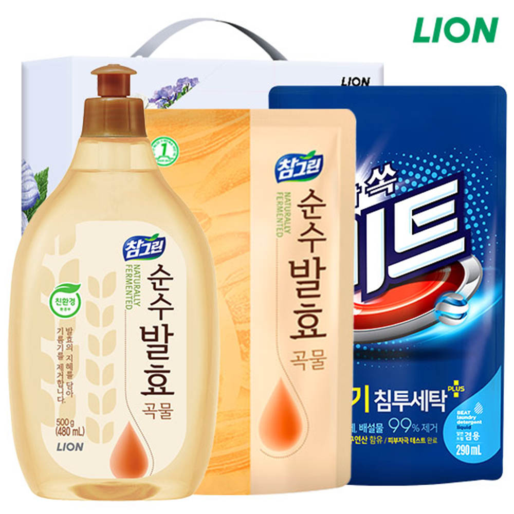 (친환경)참그린곡물500용기 곡물300리필 비트액체(3종)