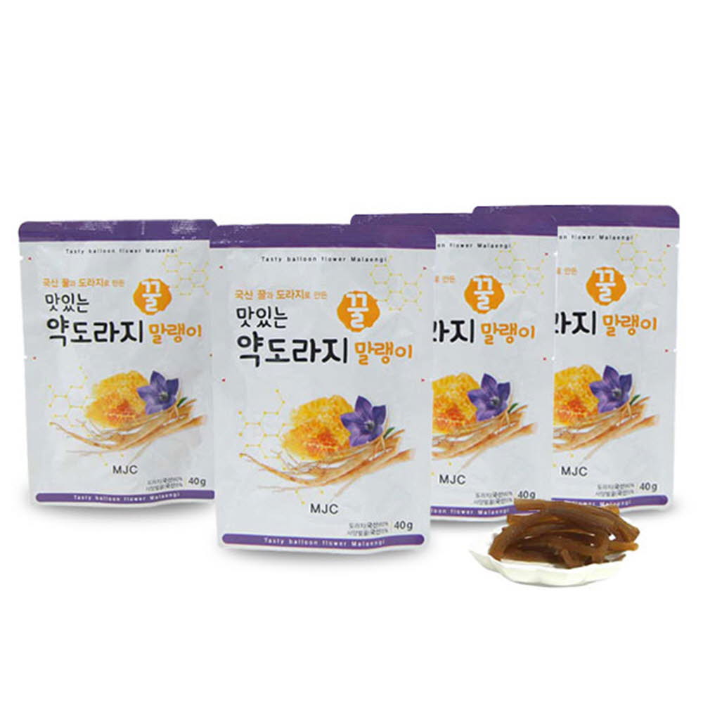 국산 맛있는 꿀 약도라지 말랭이 40g*4