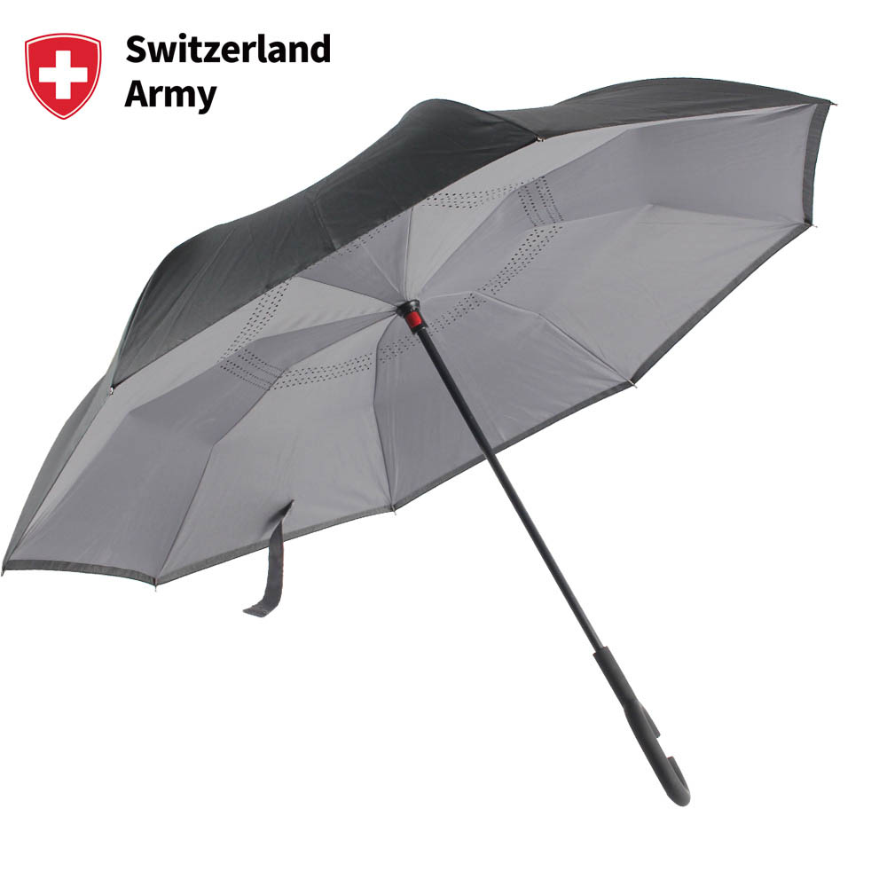 스위칠랜드아미 거꾸로 우산 (그레이)