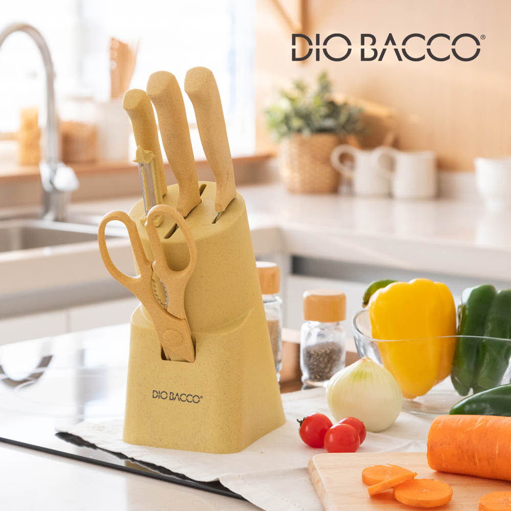 디오바코 슈운 세라믹코팅 칼블럭 6종 (옐로우)