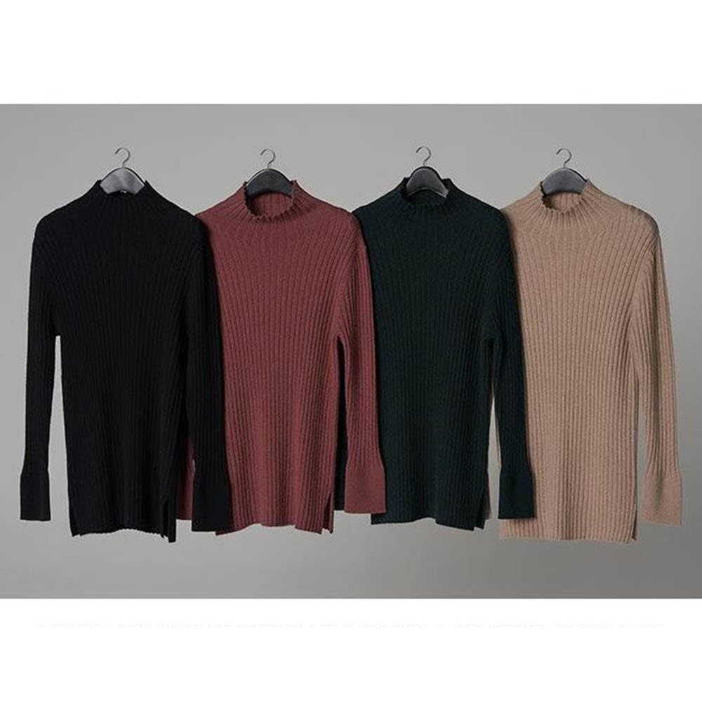 폭스 울 블랜딩 니트 3종SET (블랙,오트밀베이지,로즈핑크)