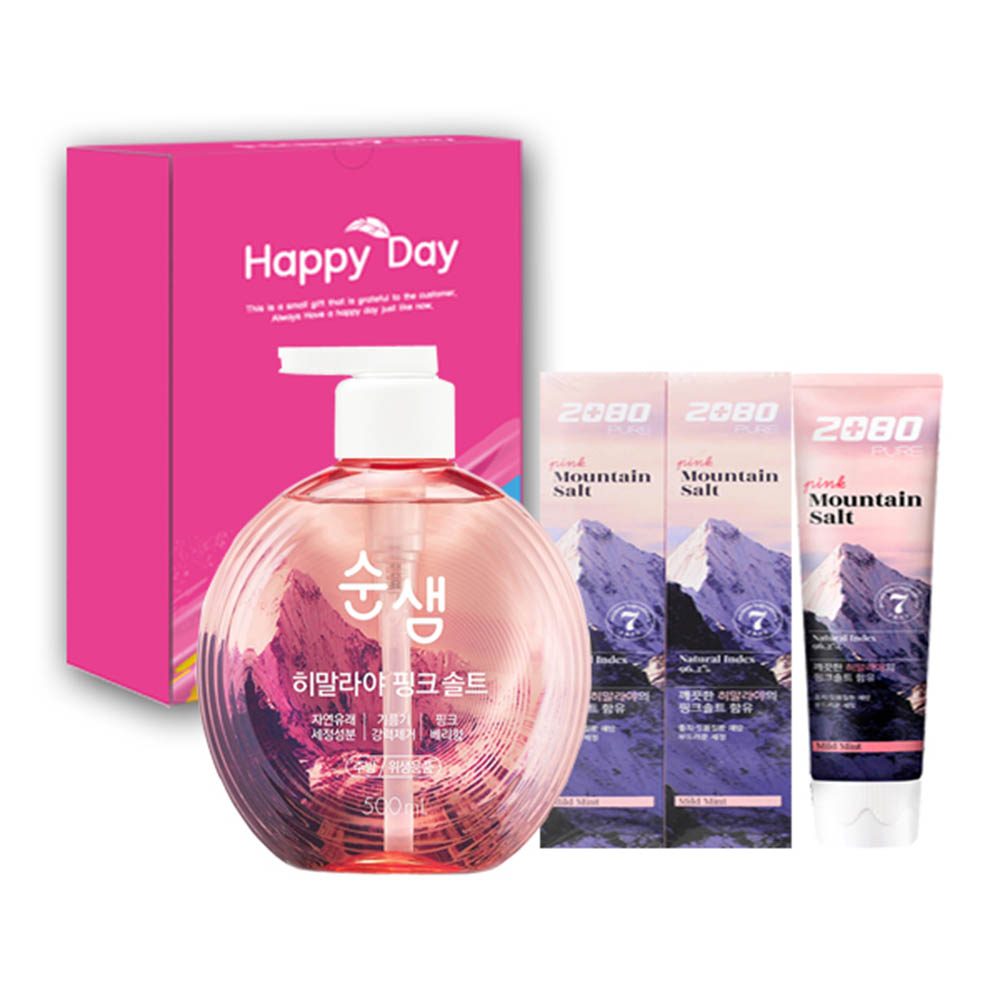 핑크솔트주방세제500용기 핑크솔트치약2P (3종)