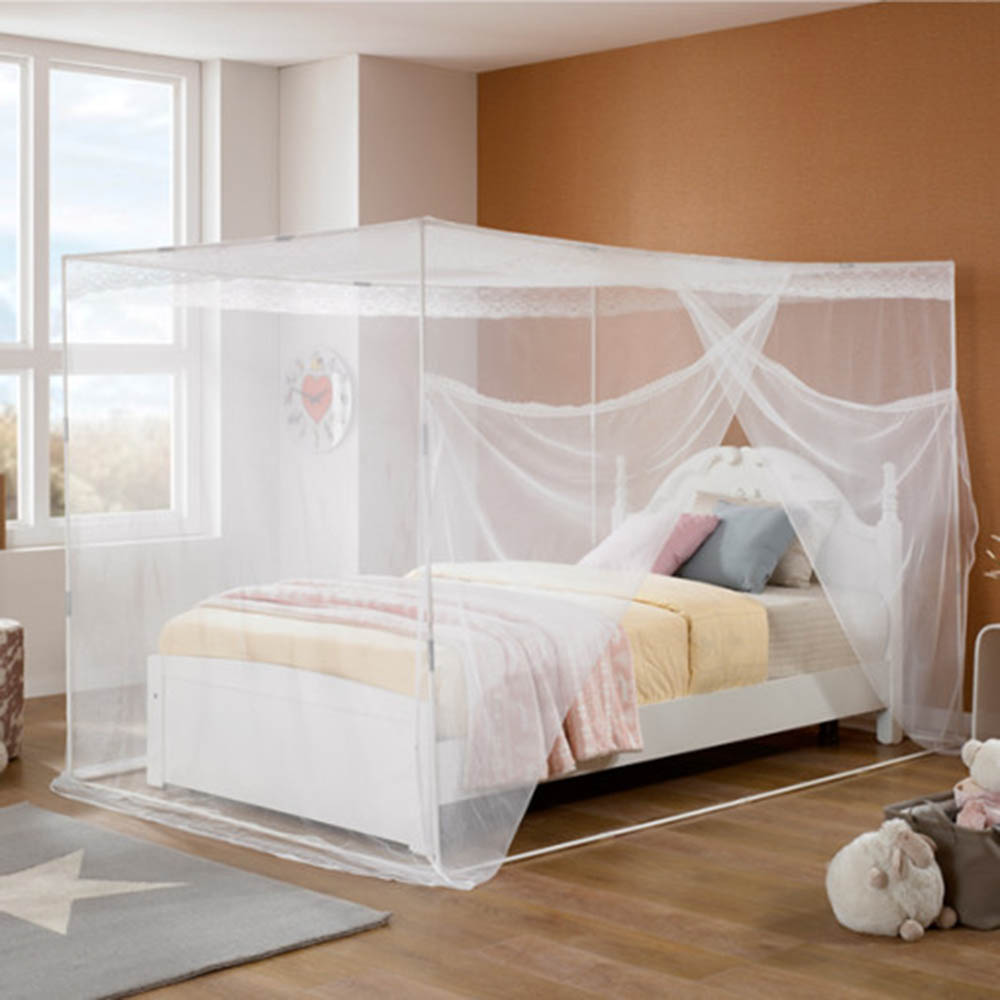 [모빌리에] 슈퍼싱글 스텐 프레임 사각 모기장 2~3인용