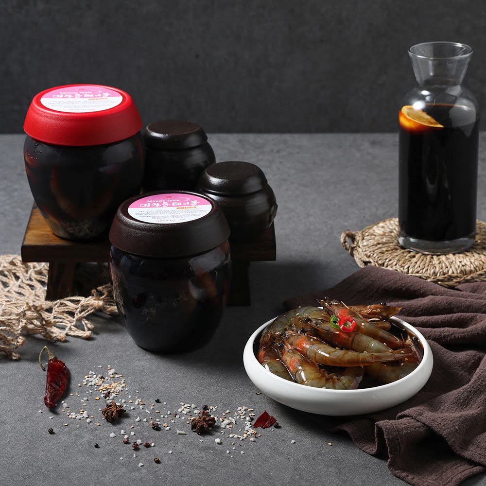 미라클테이블 갓게새 3종 커플세트 (새우장 1kg 10미 내외,삼점 꽃게장 1.5kg 6미 내외,갓김치 1kg)