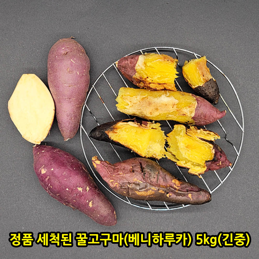정품 세척된 꿀고구마(베니하루카) 5kg(긴중)