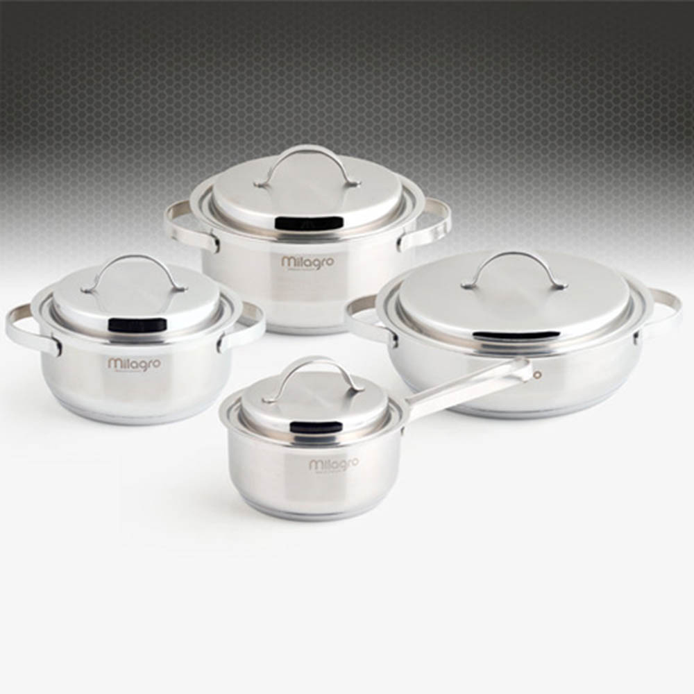 [리빙아트] 밀라그로(Milagro)스텐냄비4종세트(16편,18,20양,24전골), lhs-70008se-1