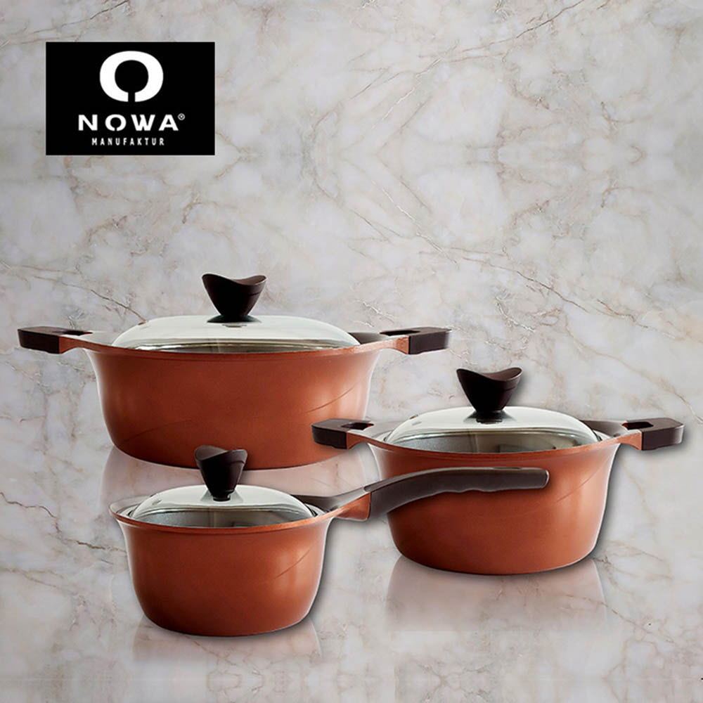 독일 노와(NOWA) 오드리 IH 티타늄코팅 냄비 3종세트 (18편수, 20양수, 24전골)