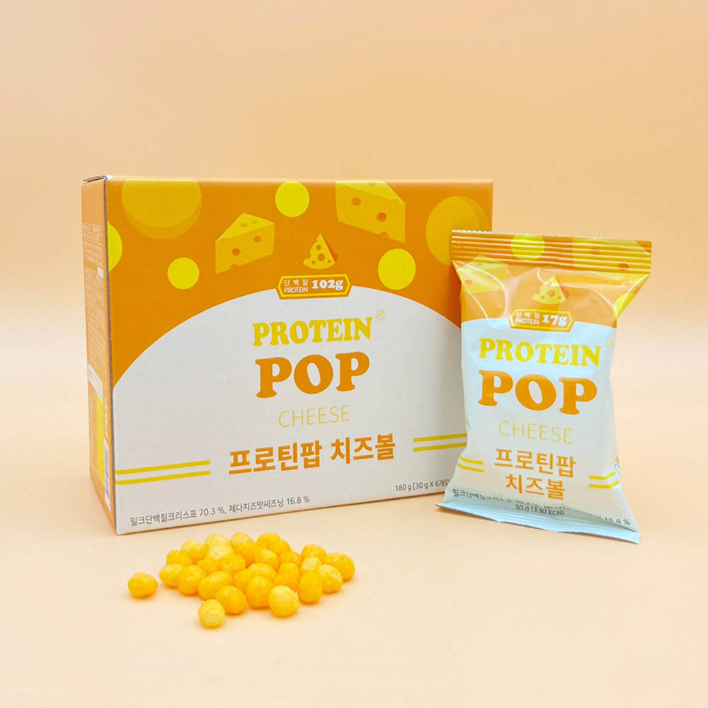 프로틴팝 치즈볼 프로틴과자(30g * 6개입)