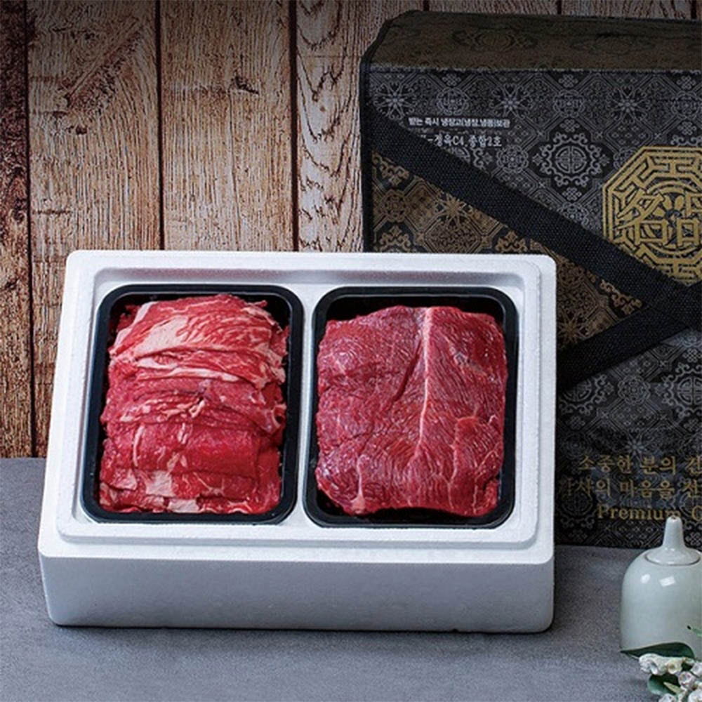 안동바른한우 1등급 한우 정육혼합 알뜰세트1호 800g