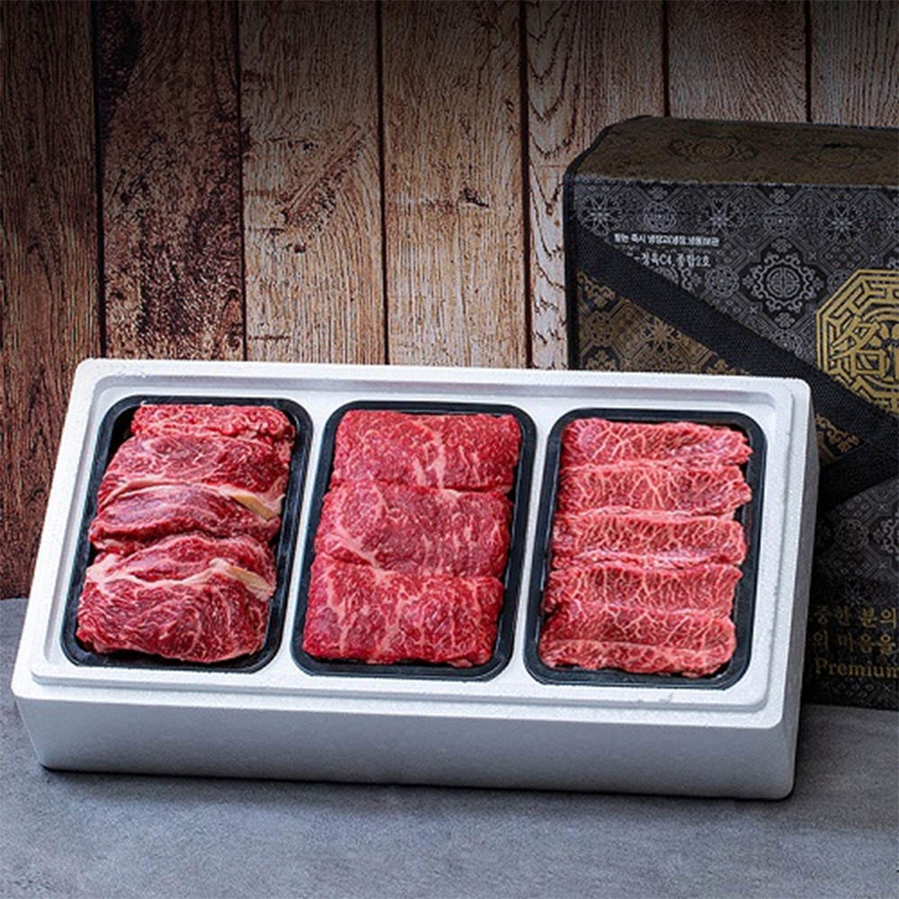 안동바른한우 1등급 한우 구이혼합 선물세트6호 1.2kg