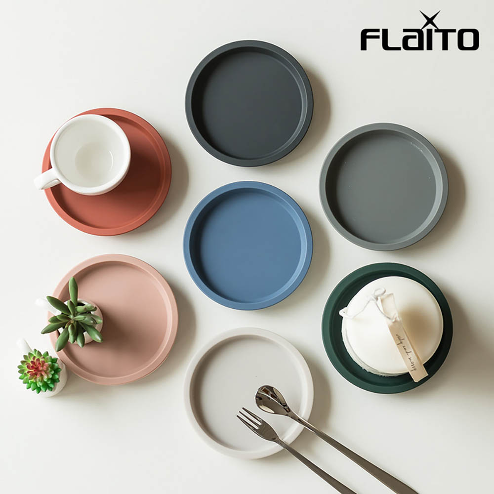 국산 플라이토 실리콘 크라운 컵받침