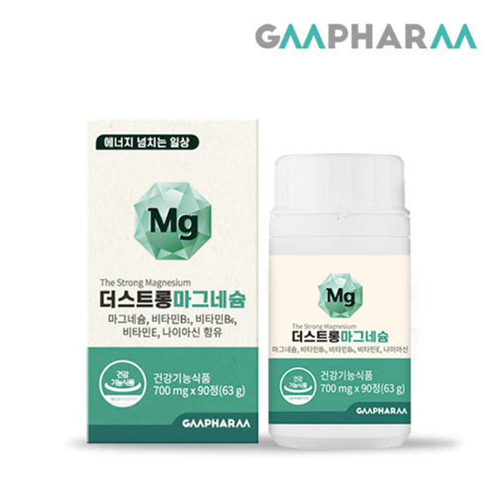 [지엠팜] 더스트롱 마그네슘 /1개월(마그네슘, 비타민B1,비타민B6,비타민E,나이아신)