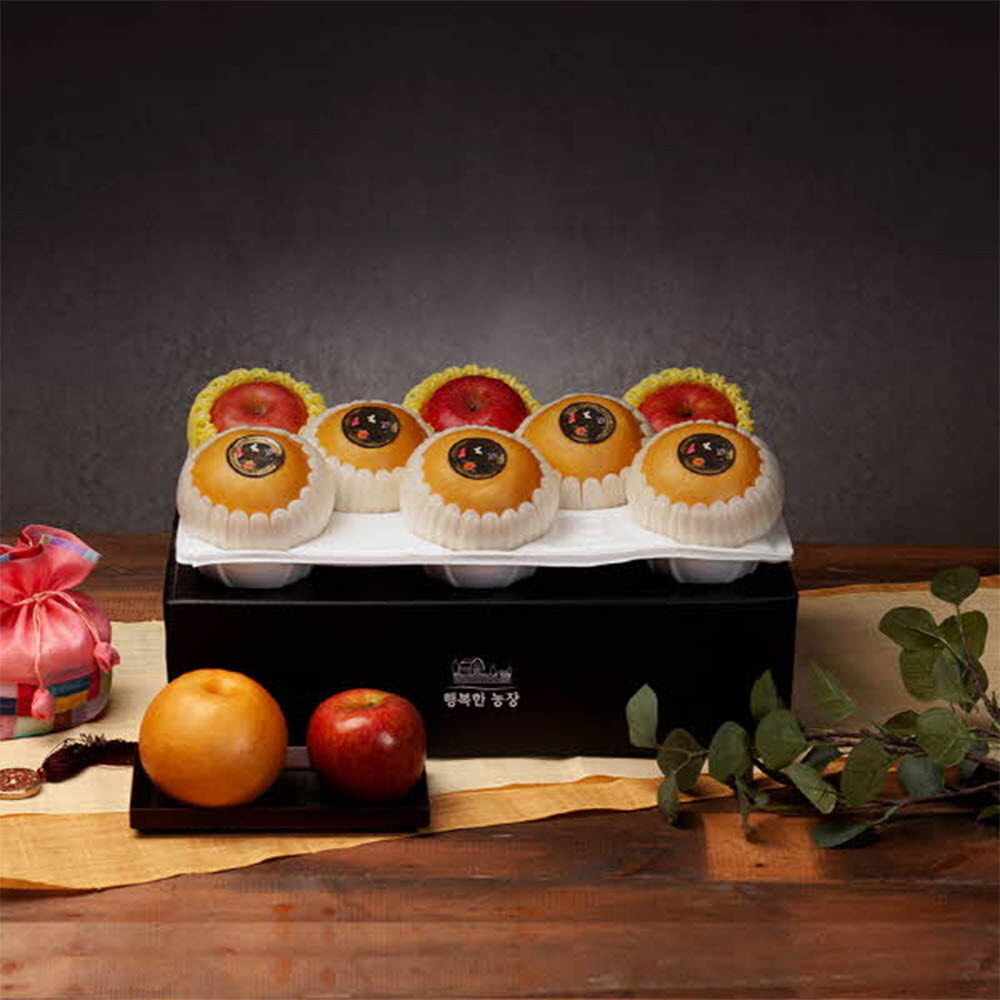 [21년 추석] 행복한농장 배사과 혼합 사랑 선물세트 배,사과 혼합 1박스(4kg)