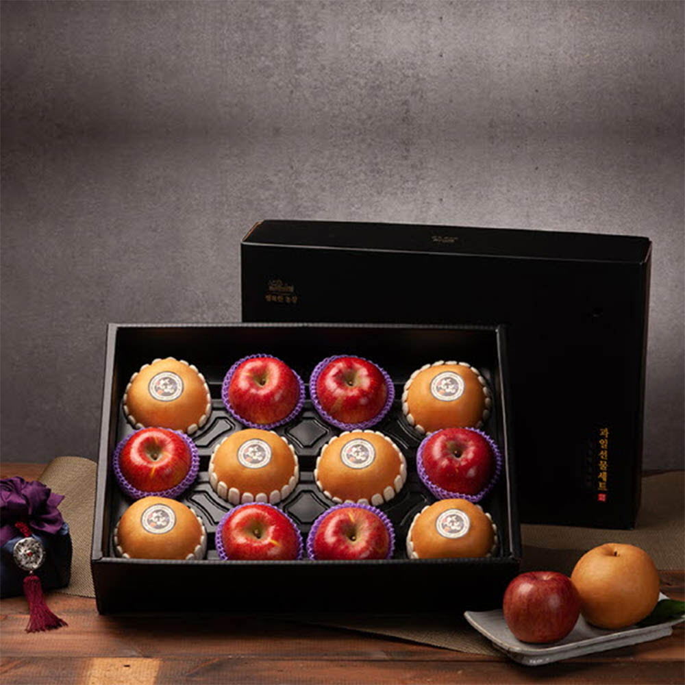 [21년 추석] 행복한농장 배사과 혼합 명품 선물세트 배,사과 혼합 1박스(6kg)