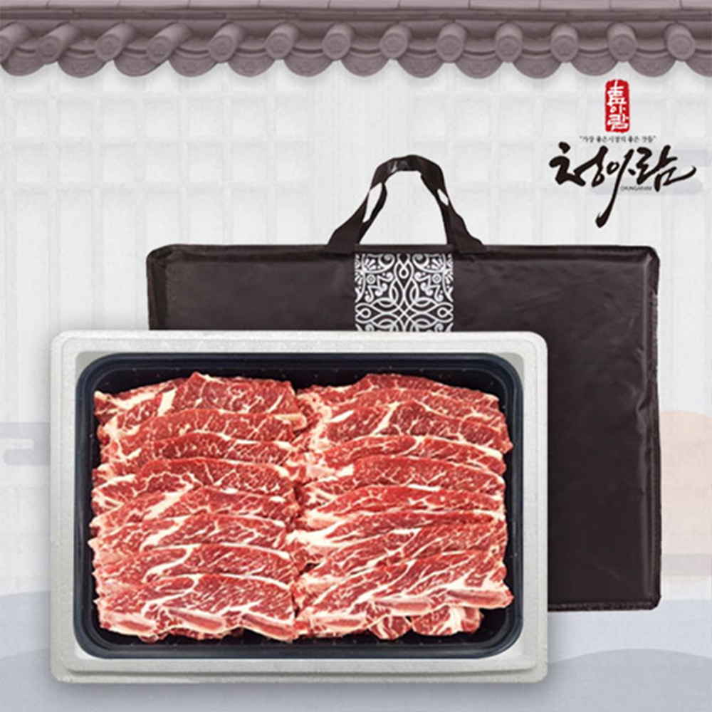 청아람 미국산 프리미엄 LA꽃갈비 선물세트 1호 2kg(1kgx2팩)