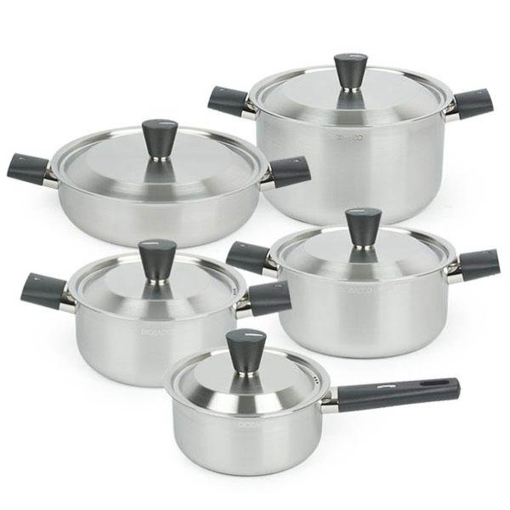 리빙아트 디오바코 POSSD 스텐냄비 5종 (16cm 편수, 18cm 양수, 20cm 양수, 24cm 전골, 24cm 전골)