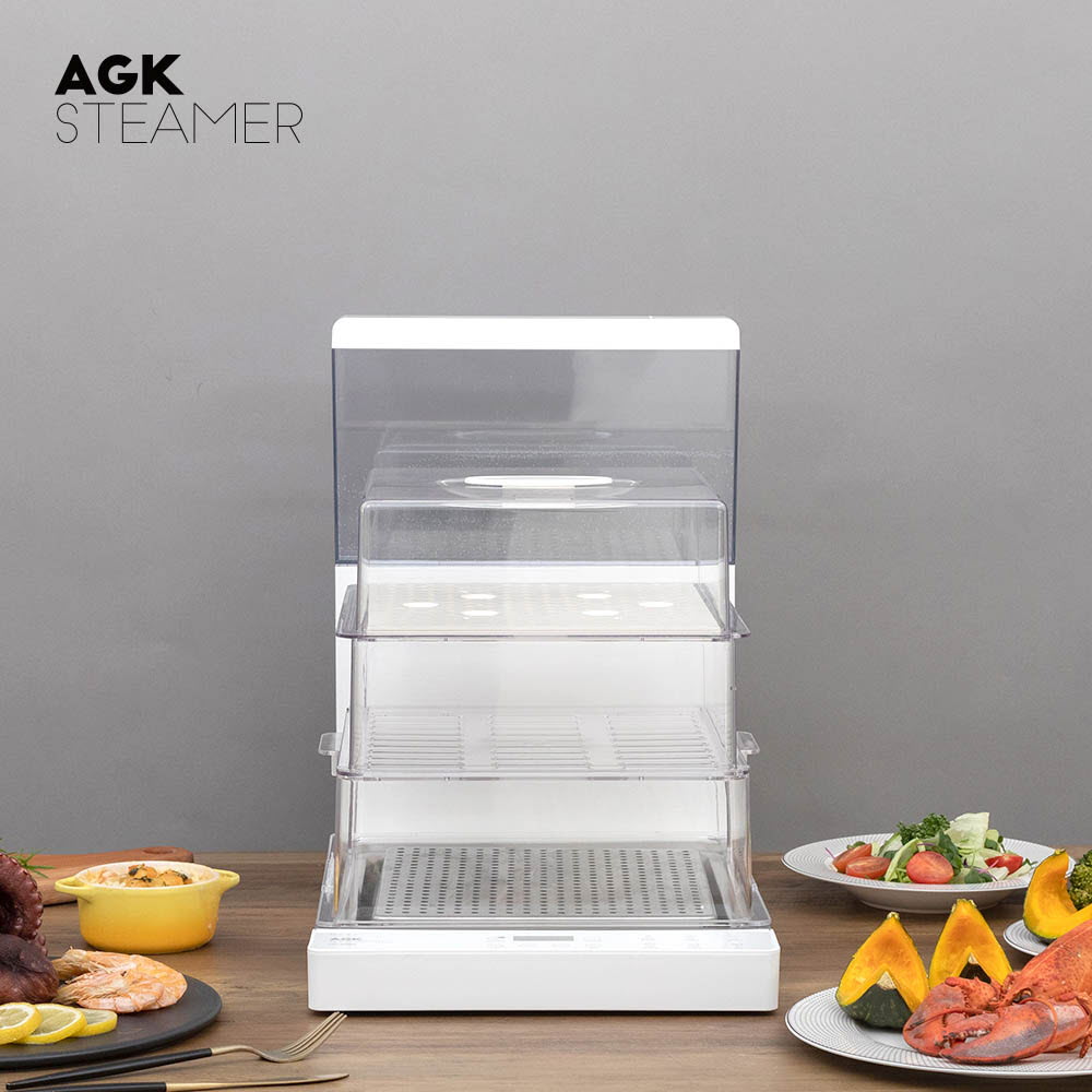 AGK 스마트 스티머 3단찜기 AKST-N6000W + 레시피북