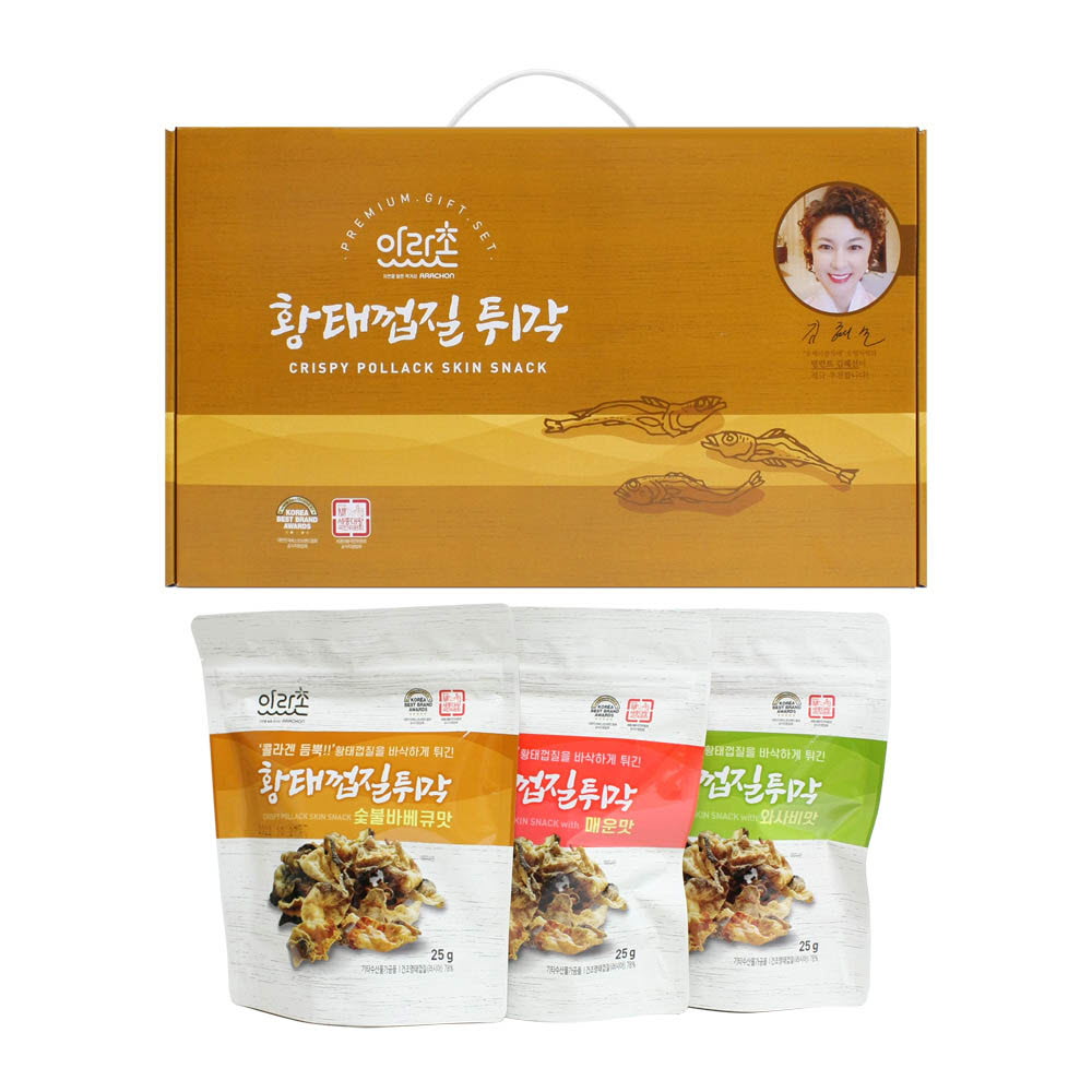 아라촌 황태껍질 튀각세트 (25g * 3봉)
