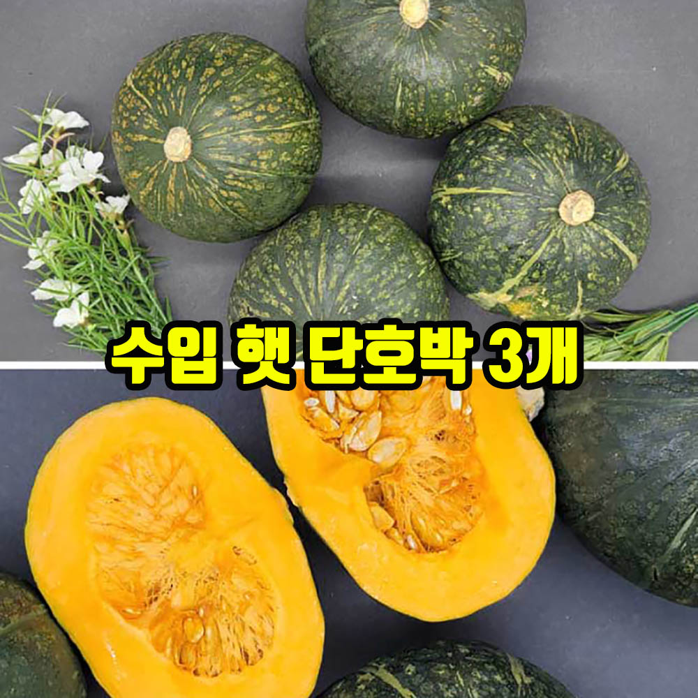 수입 햇 단호박 정품 3개 (개당 800~1300g )