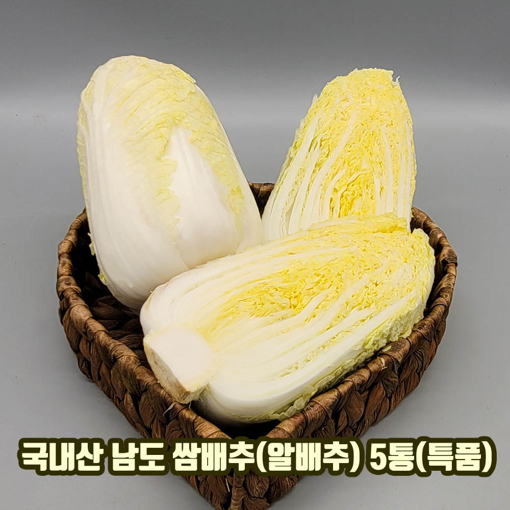 국내산 남도 쌈배추(알배추) 5통(특품)