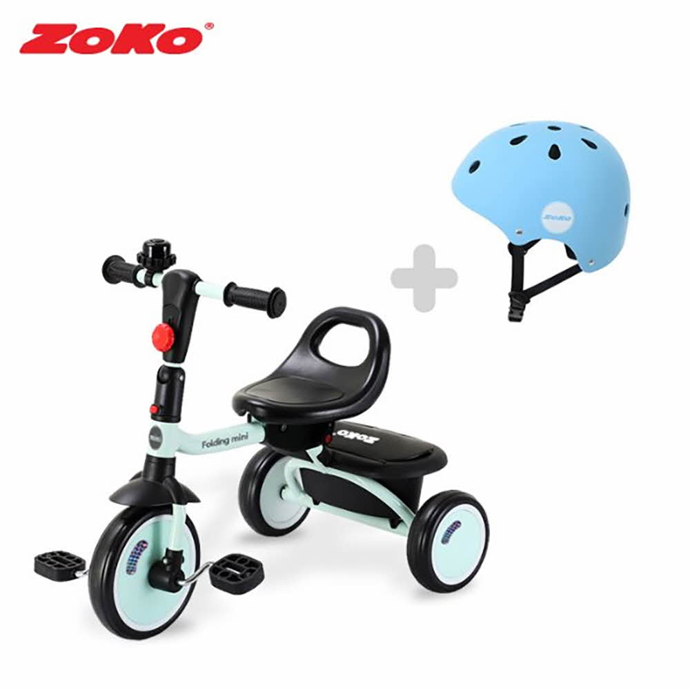 [세트]ZOKO 조코 폴딩 미니 유아동 세발자전거+헬멧