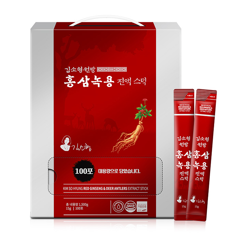 김소형 원방 홍삼녹용진액스틱 100포 (+쇼핑백)