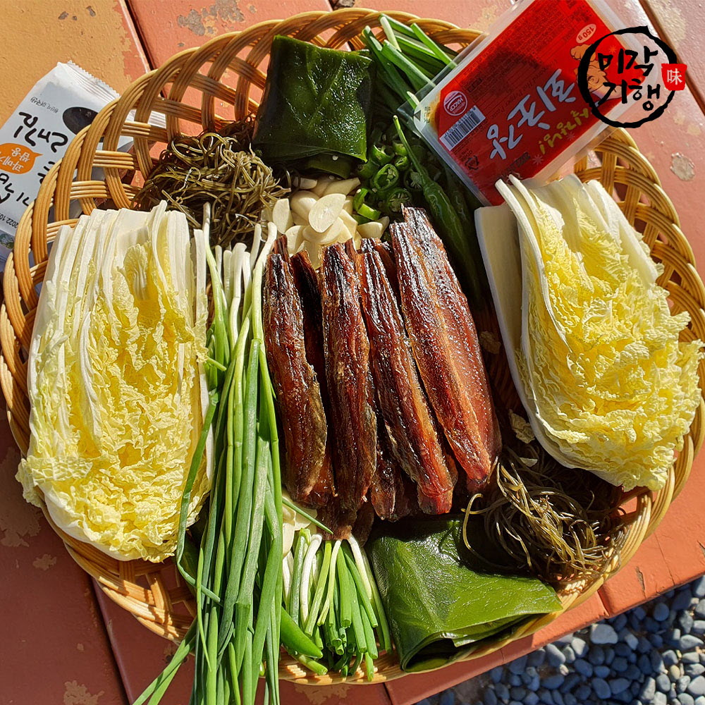 미각기행 포항 구룡포 과메기 야채세트 대 (손질 20미(40쪽) + 야채 대)