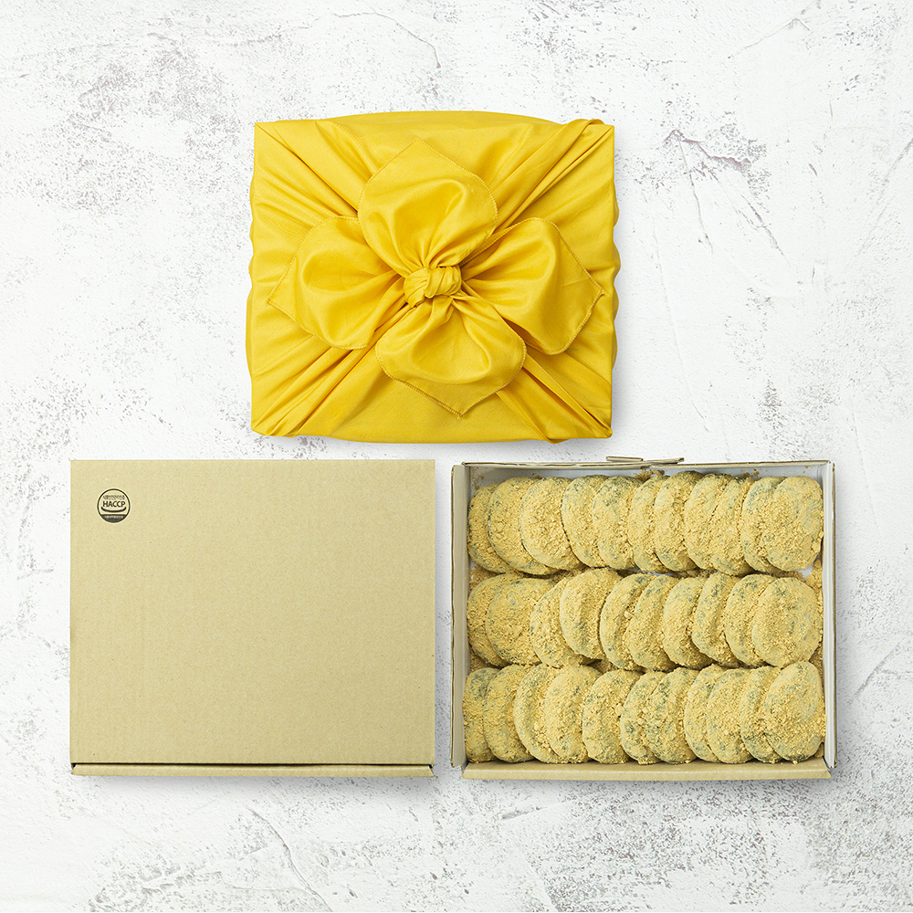 더 기다림 한입에 반한 콩쑥개떡1.9kg (60gX32개)+고급보자기포장