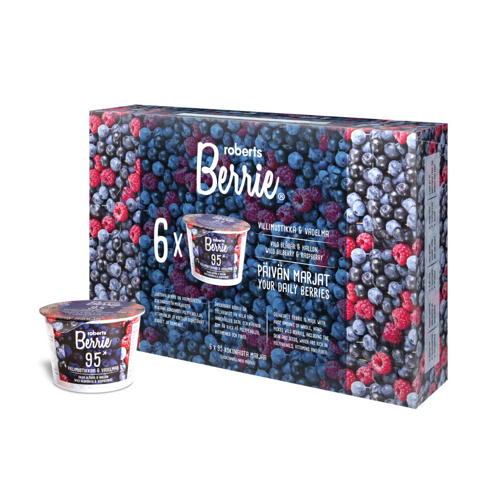 로버츠 베리에 야생 빌베리 & 라즈베리 1박스 (100ml x 6ea)