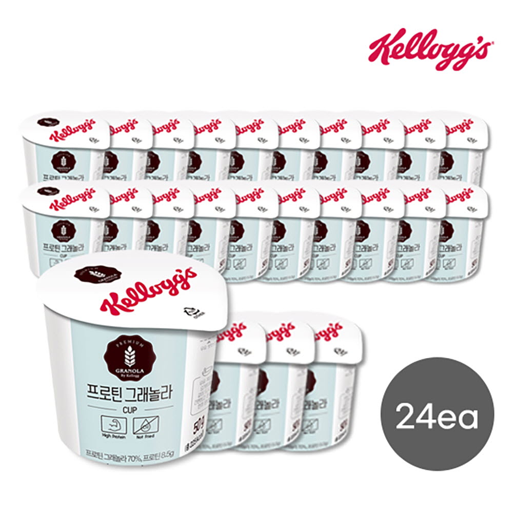 켈로그 프리미엄 프로틴 그래놀라 컵시리얼 50g x 24개