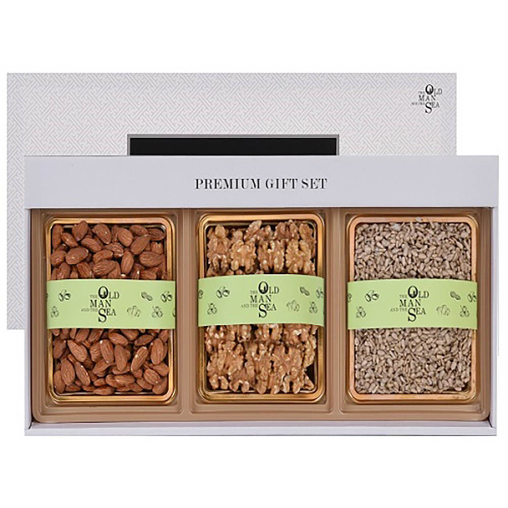 노인과바다 행복견과 1호 (아몬드300g, 호두200g, 해바라기씨300g)
