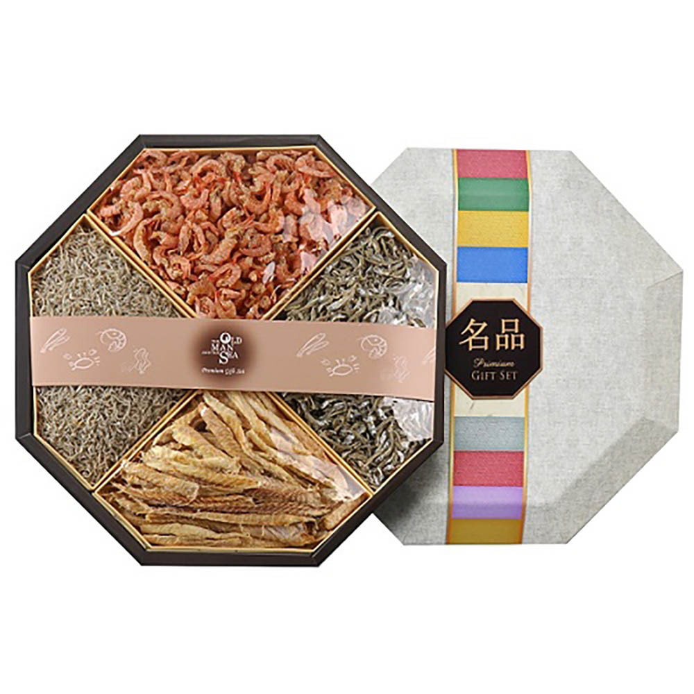 노인과바다 참숯팔각 멸치세트 5호 (세멸190g, 소멸180g, 두절새우120g, 황태채120g)