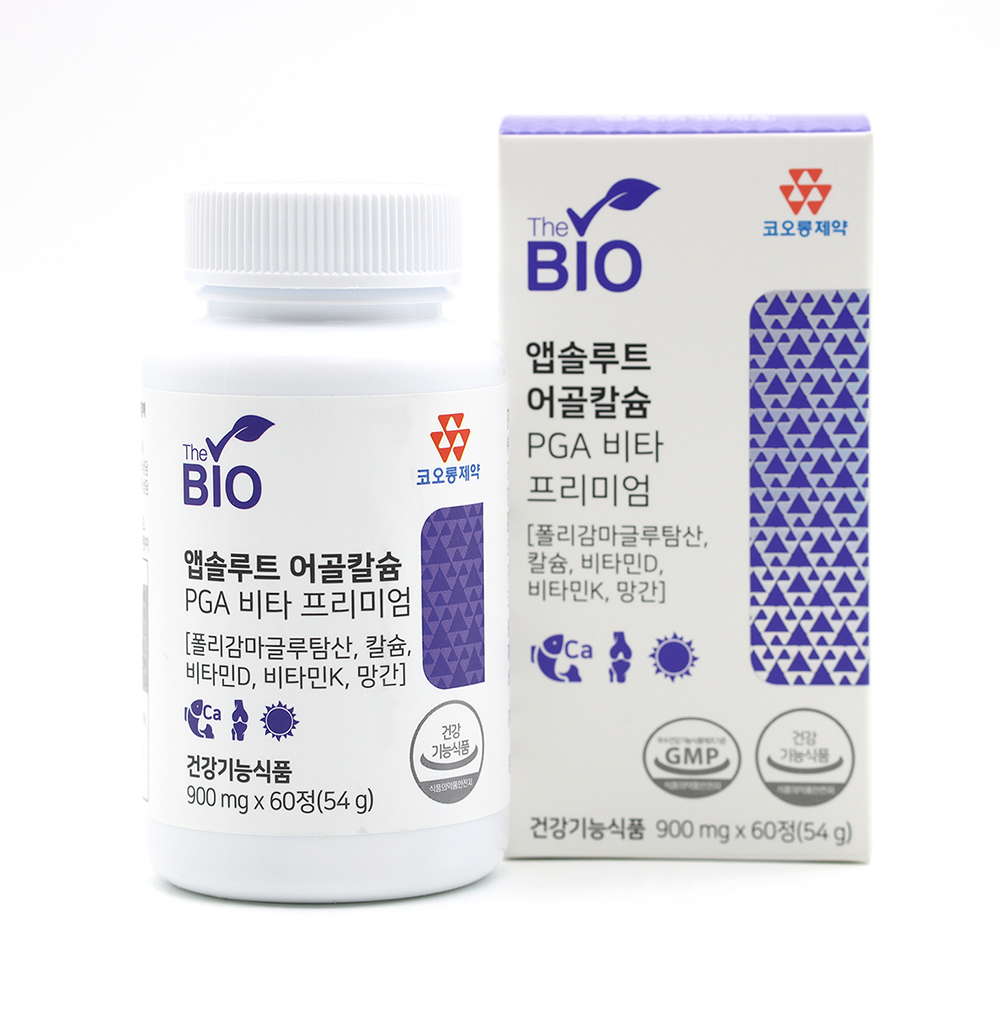 코오롱제약 앱솔루트 어골칼슘PGA 비타프리미엄 (60정, 단품)