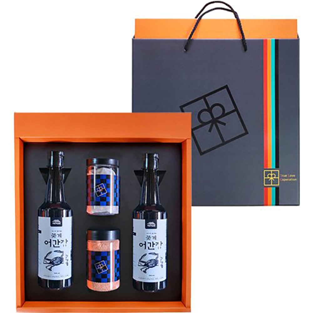 [참사랑] 어간장세트 3호_꽃게어간장 2병 500ml+국물티백 3팩 +소금 300g