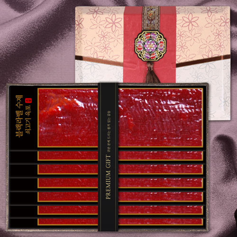 [블랙라벨] 블랙라벨 수제 쇠고기육포 지함1호 60g 16p