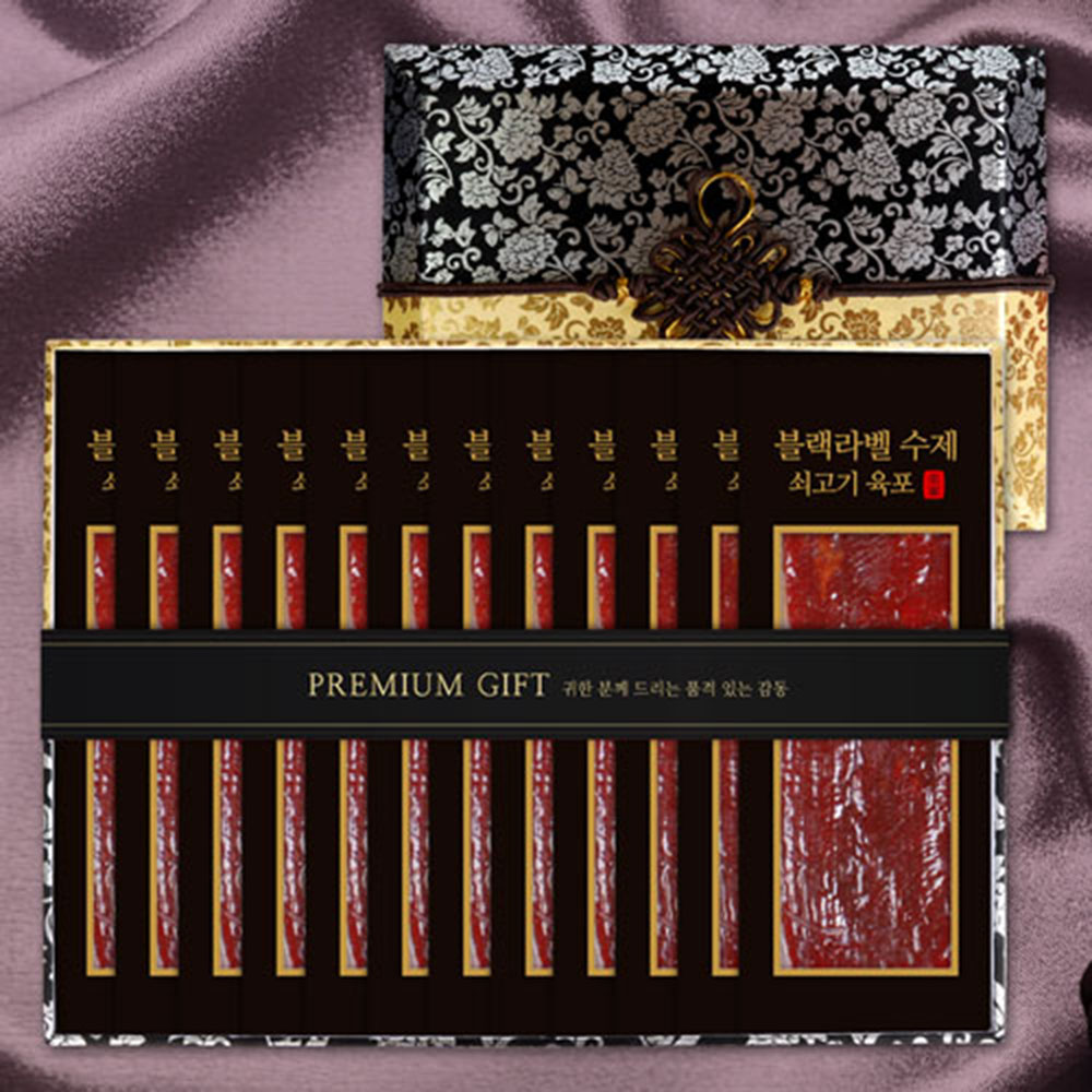 [블랙라벨] 블랙라벨 수제 쇠고기육포 지함2호 60g 25p