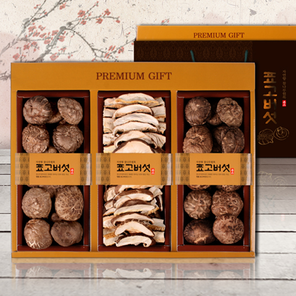 [자연향] 자연향 프리미엄표고3P (흑동고100*2, 슬라이스80 (총280g))