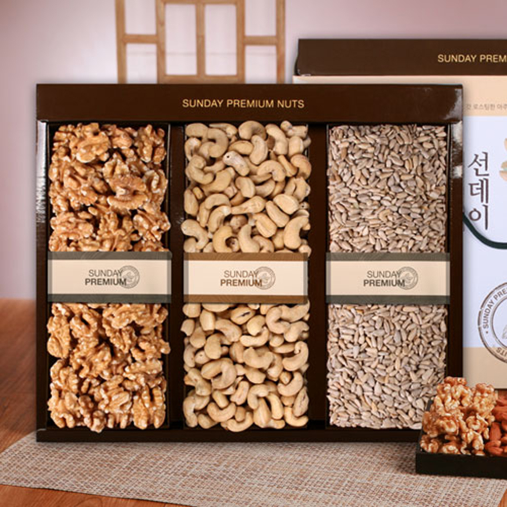 [선데이견과] 선데이견과 선데이프라임4호(호두140g, 캐슈넛180g, 해바라기씨180g)