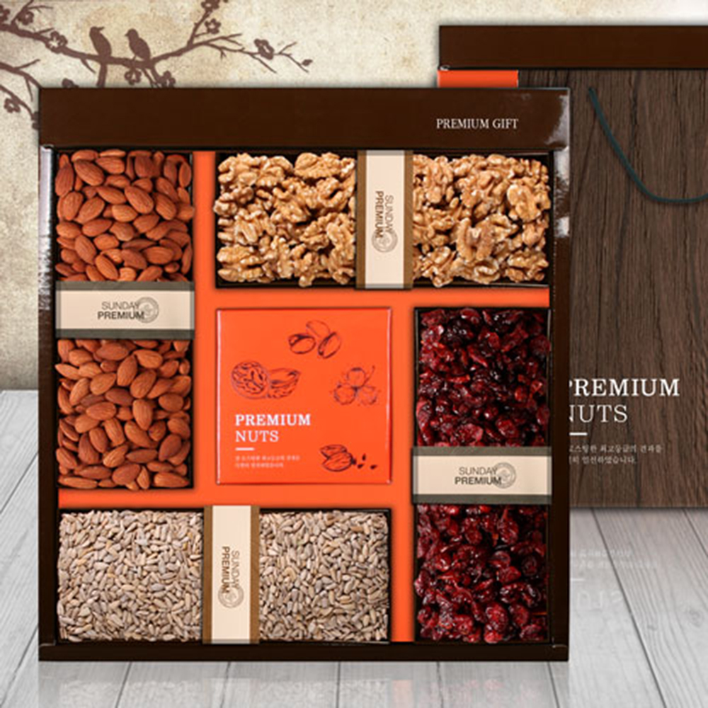 [프라임견과] 프라임견과 프라임특선4P 1호(호두 140g, 아몬드180g, 해바라기씨180g, 크렌베리180g)