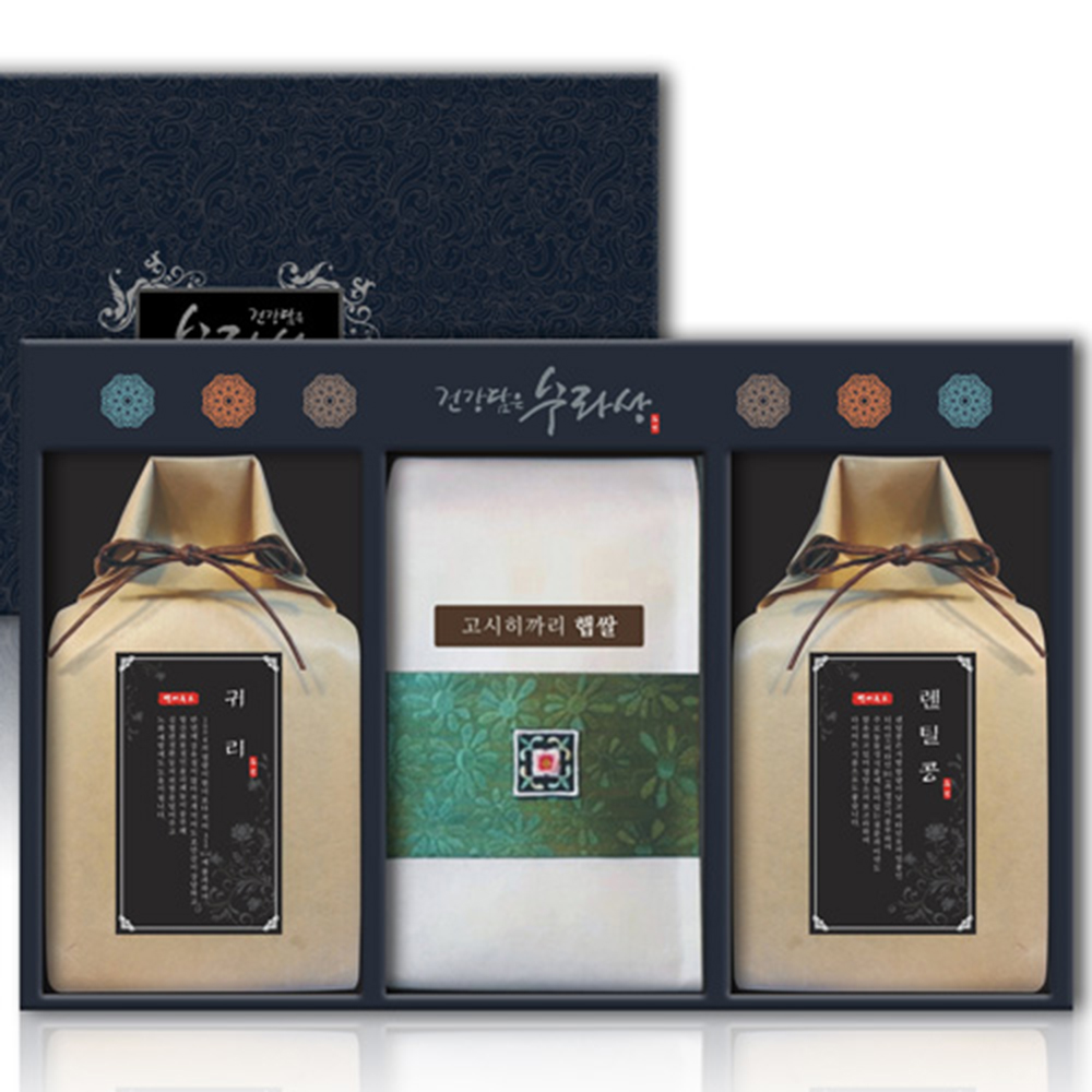 [가원] [차례상/고시히까리] 건강수라상햅쌀3호 (고시히까리 햅쌀 700g/귀리 500g/렌틸콩 500g)