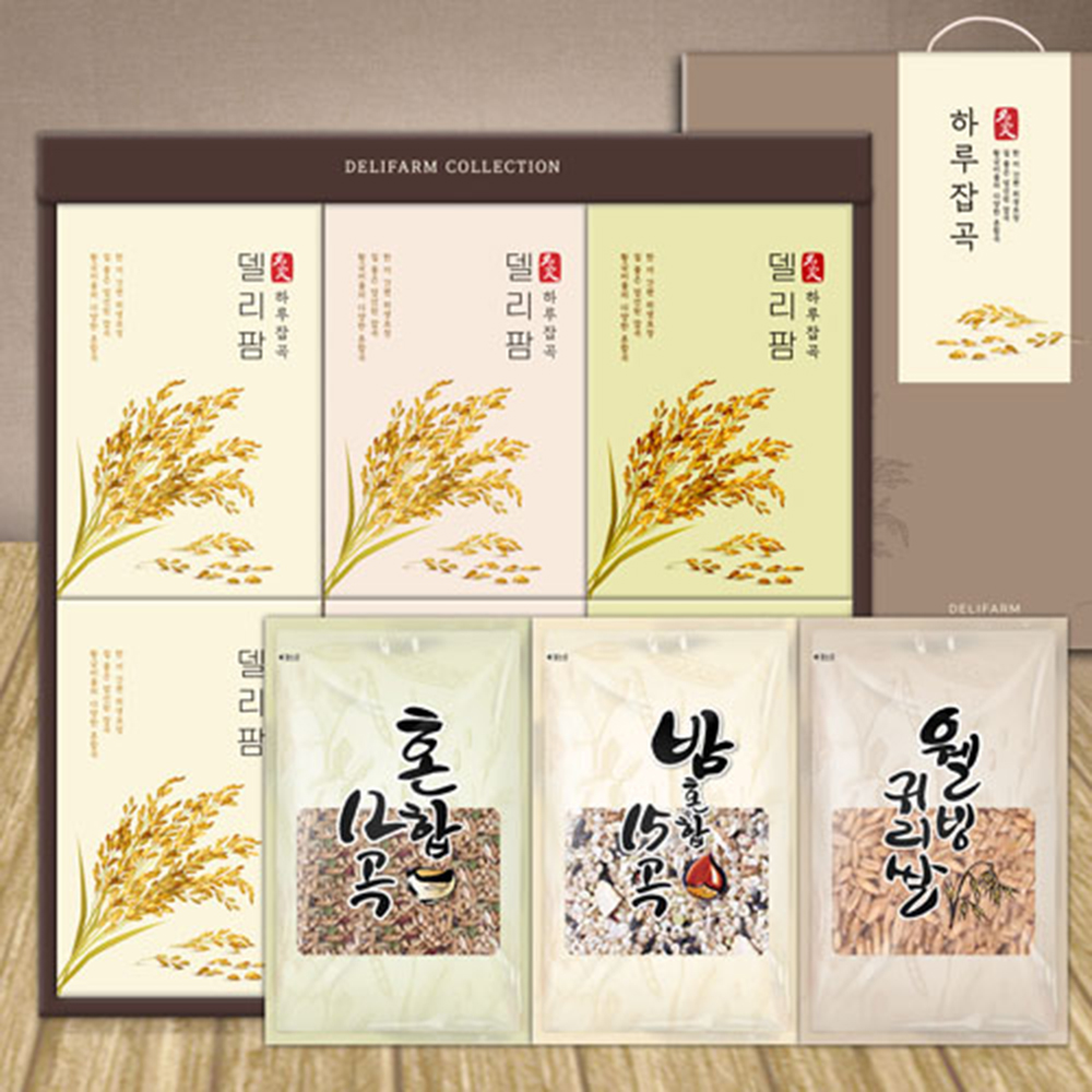 [델리팜][하루잡곡] 델리팜잡곡특선(혼합12곡 50g*14봉, 밤혼합15곡 50g*14봉, 귀리쌀 50g*14봉)