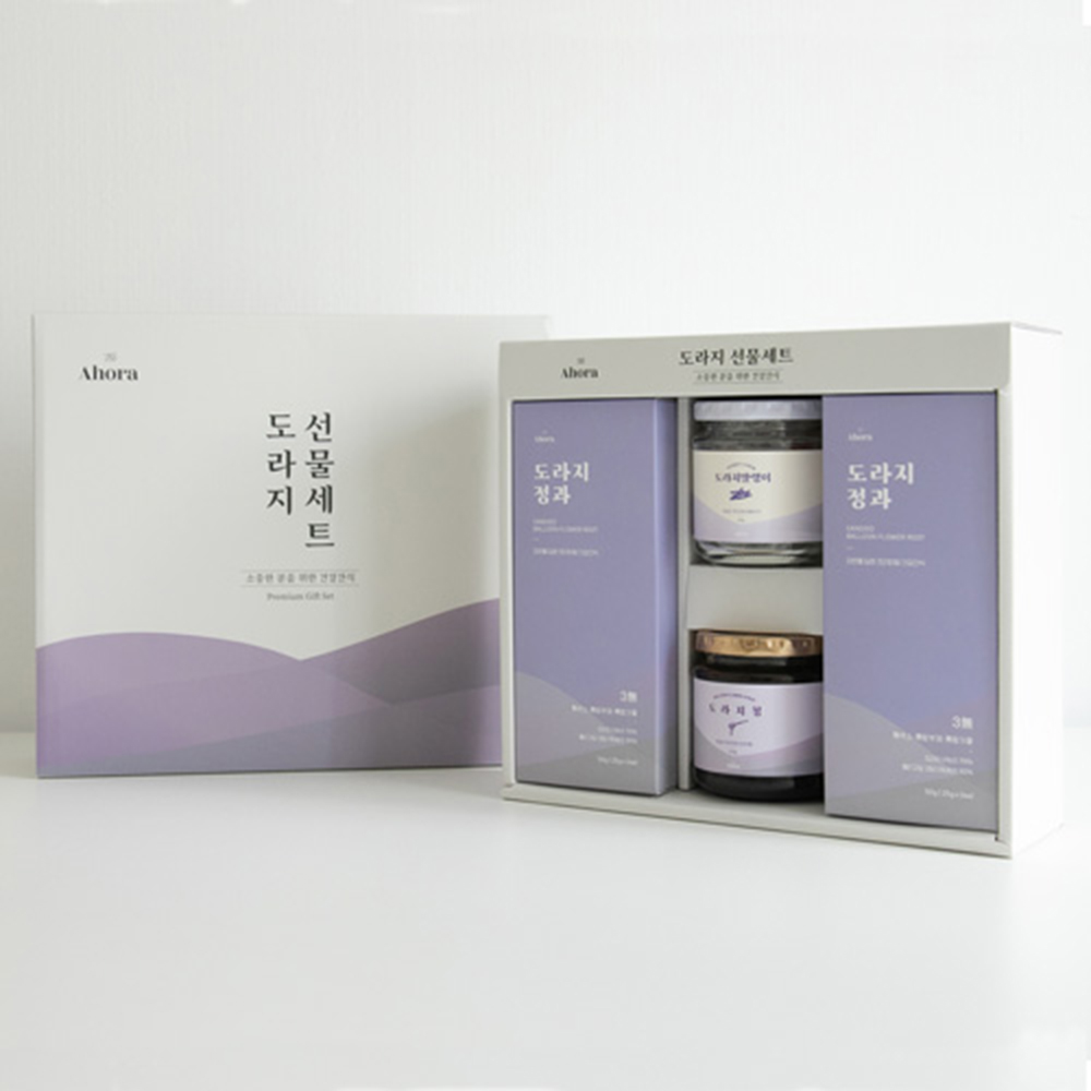 [더아호라] 토종 약도라지3종혼합세트(도라지정과 25g*4개, 도라지청 270g, 도라지말랭이 40g)