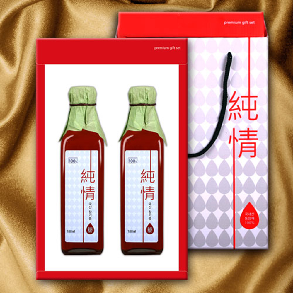 [순정]국산순정참기름2P1호(180ml*2)