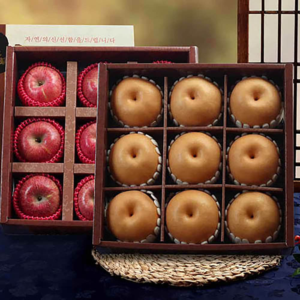 자연지기 실속사과배 2세트 (7.5kg내외 사과배 각1박스)